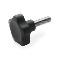 GN 5337.4 Star Knob with Threaded Stud Stainless Steel